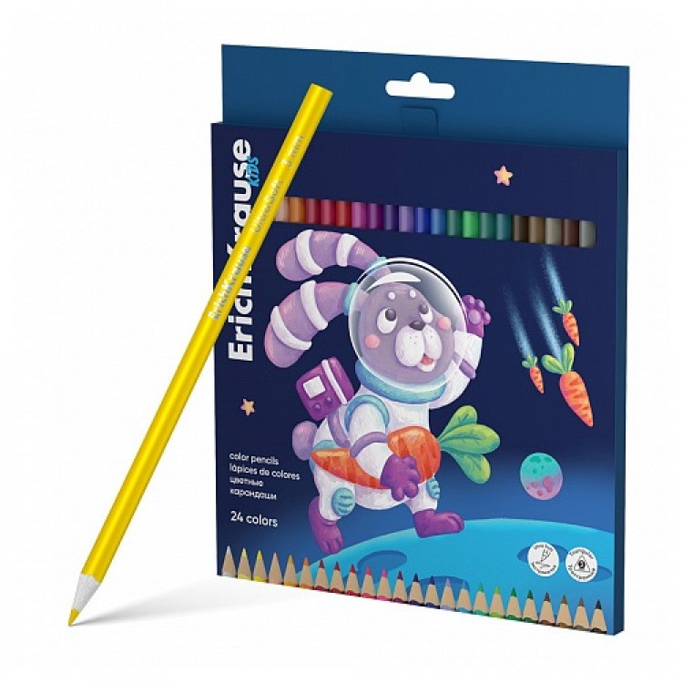 Triangular color pencils Kids 24 colors ErichKrause