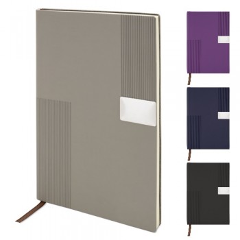 A5 notebook with RPET cover, with 96 cream lined sheets