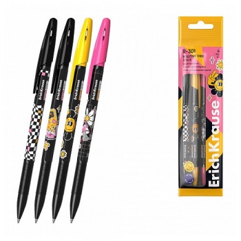 Set of 4 ballpoint pens R-301 Stick Positive Vibe