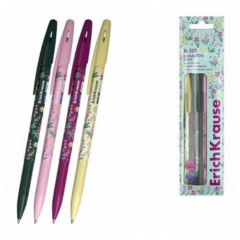 Set of 4 ballpoint pens R-301 Stick Floral Soul