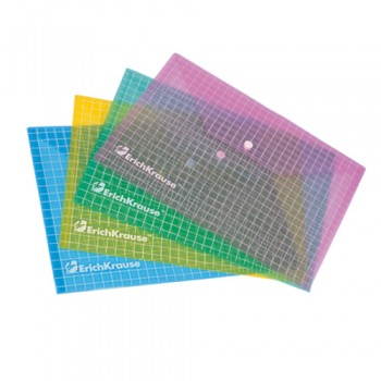 Папка со копче А4 во боја прозирни Erich Krause