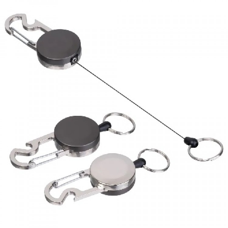 Држач за беџ јојо со карабин отворач метален 