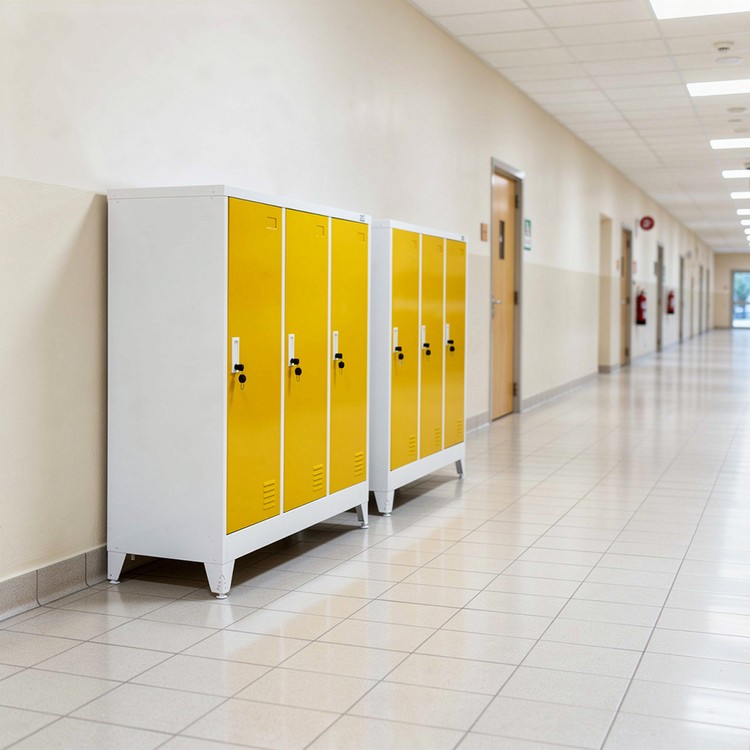 Wardrobe metal, with 3 doors, 120x40x120cm RFG