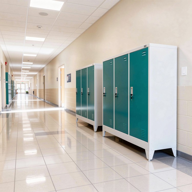 Wardrobe metal, with 3 doors, 120x40x120cm RFG