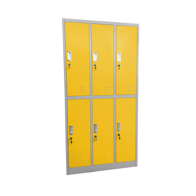 Wardrobe metal, with 6 doors, 90x45x185 RFG