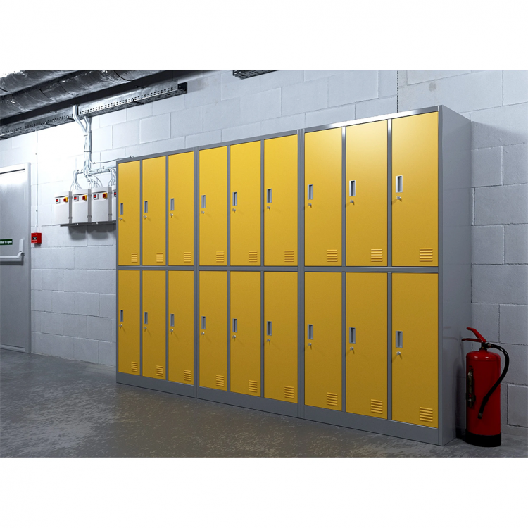 Wardrobe metal, with 6 doors, 90x45x185 RFG