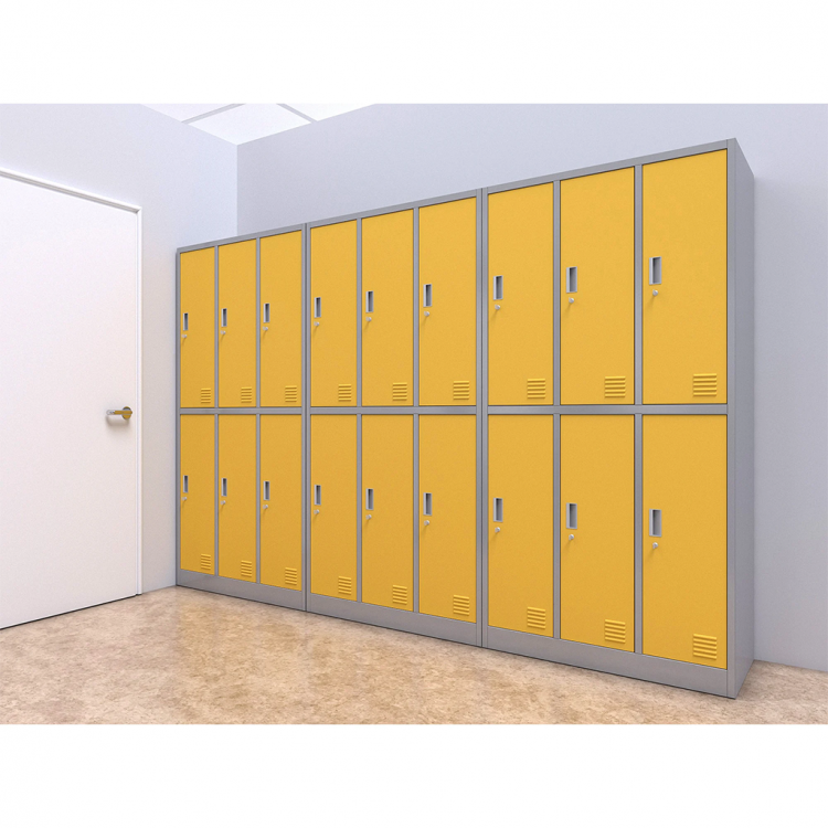 Wardrobe metal, with 6 doors, 90x45x185 RFG