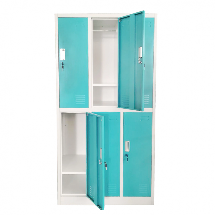 Wardrobe metal, with 6 doors, 90x45x185 RFG
