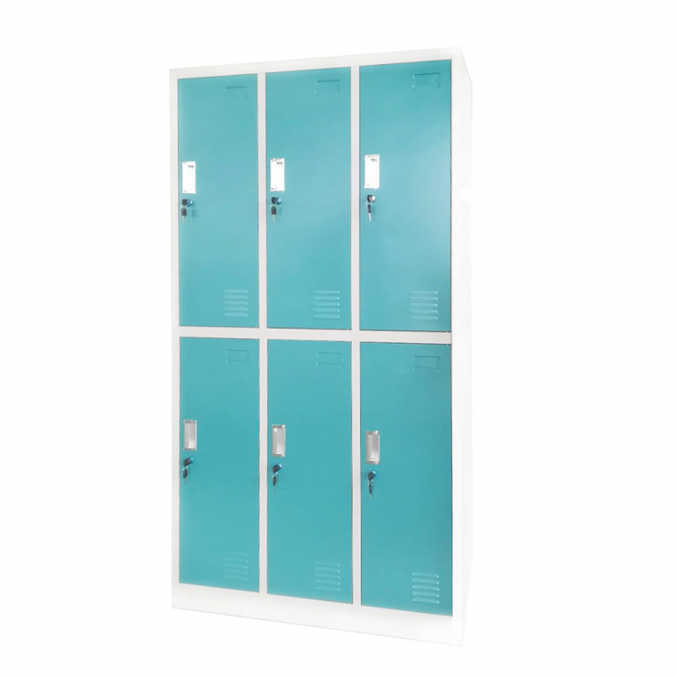 Wardrobe metal, with 6 doors, 90x45x185 RFG