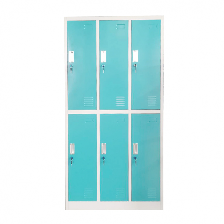 Wardrobe metal, with 6 doors, 90x45x185 RFG