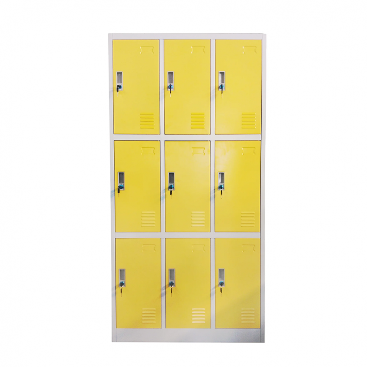 Wardrobe metal, with 9 doors, 90x45x185 RFG