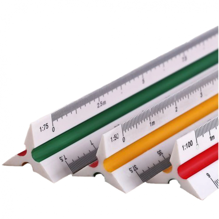 Foska Scale ruler, 30 cm, three-sided