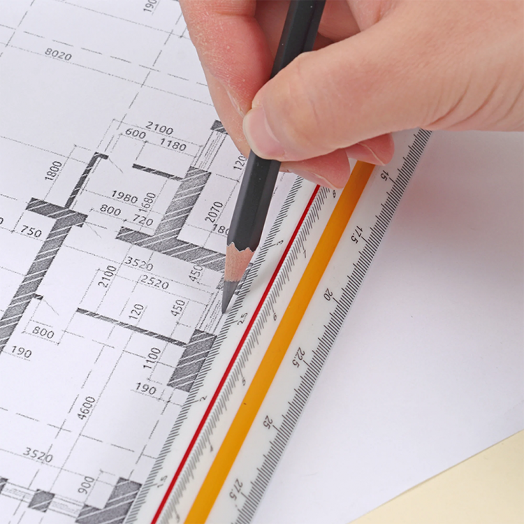 Foska Scale ruler, 30 cm, three-sided