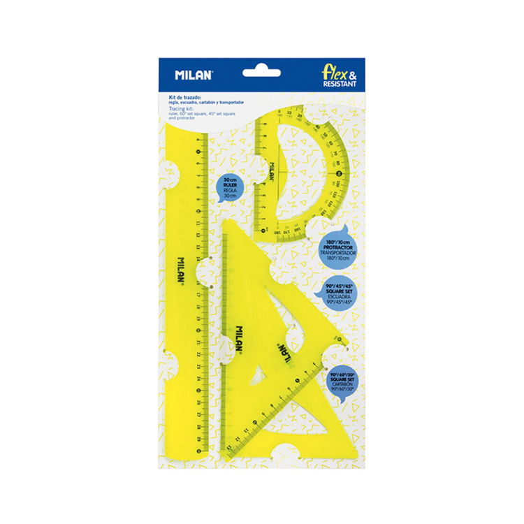 Milan Geometry Set Flexible, 4 pcs