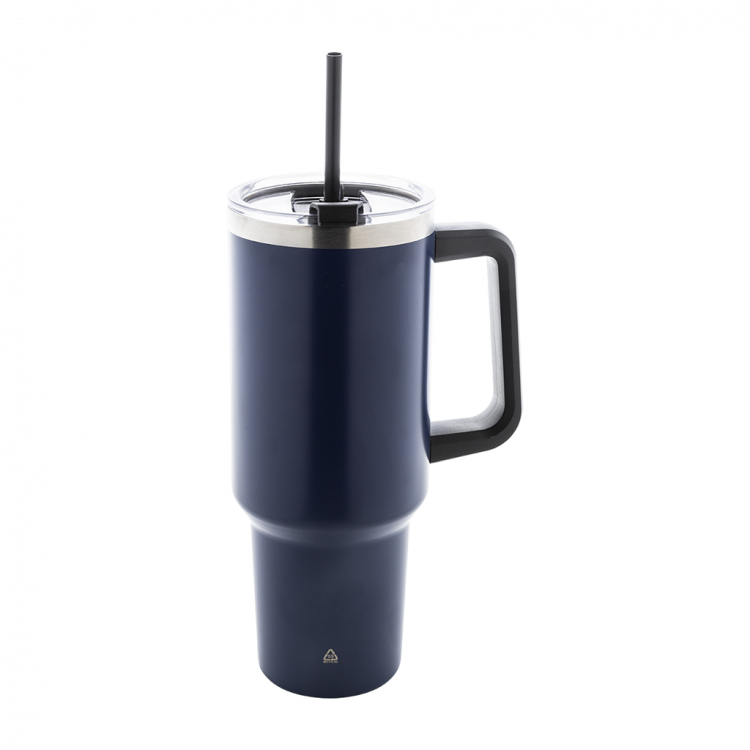 Recycled stainless steel vacuum insulated thermo mug 1200 ml