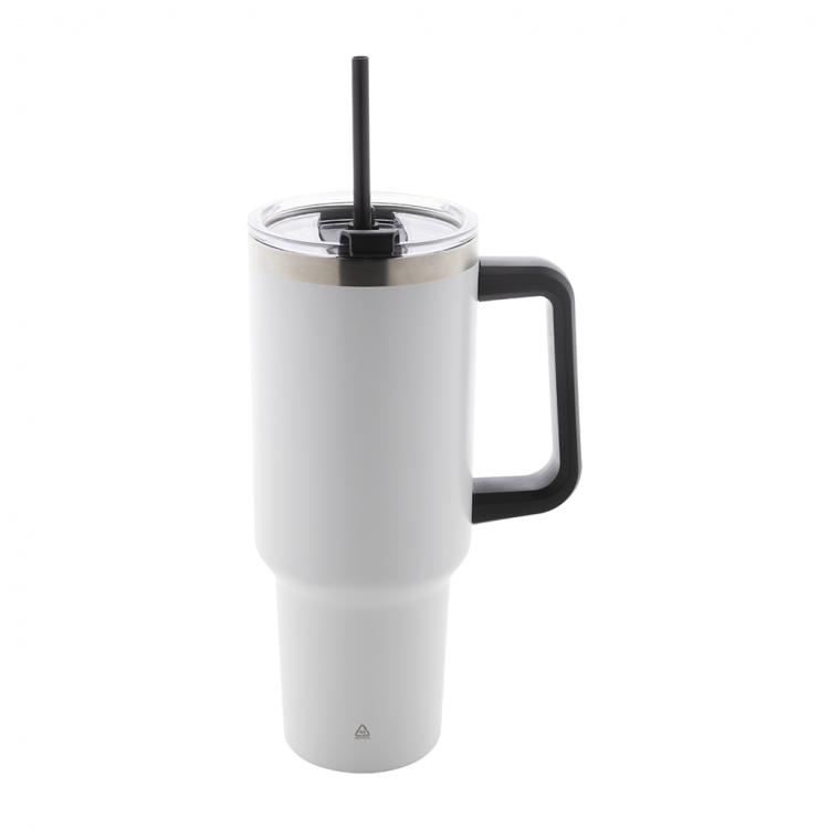 Recycled stainless steel vacuum insulated thermo mug 1200 ml