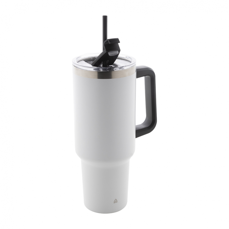 Recycled stainless steel vacuum insulated thermo mug 1200 ml