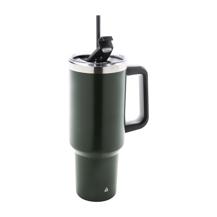 Recycled stainless steel vacuum insulated thermo mug 1200 ml