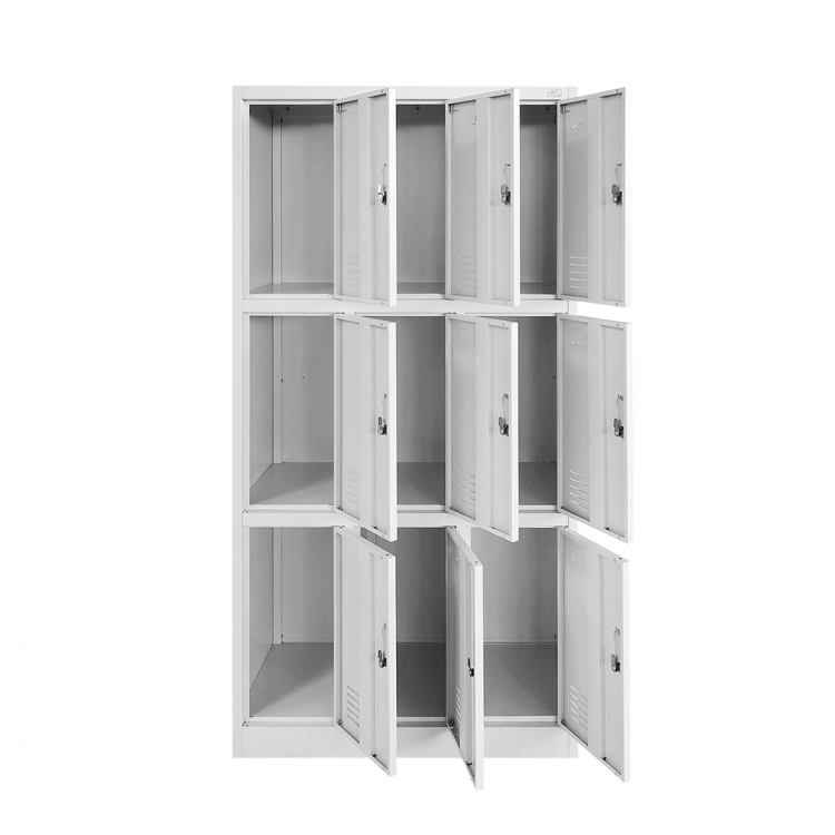 Wardrobe metal, with 9 doors, 90x45x185 RFG
