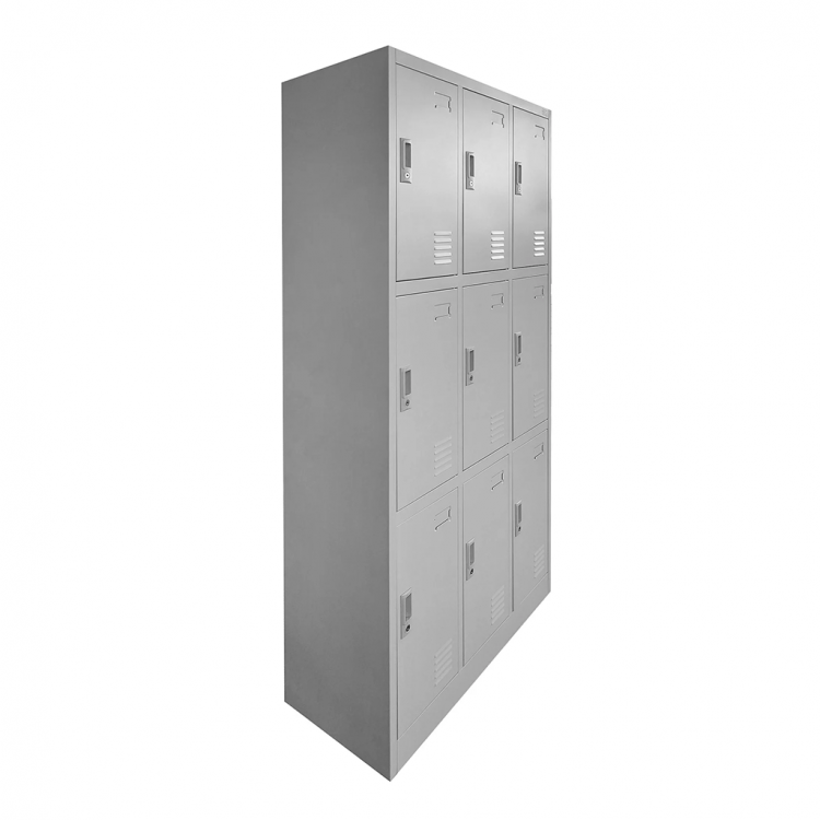 Wardrobe metal, with 9 doors, 90x45x185 RFG