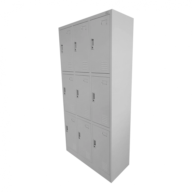 Wardrobe metal, with 9 doors, 90x45x185 RFG
