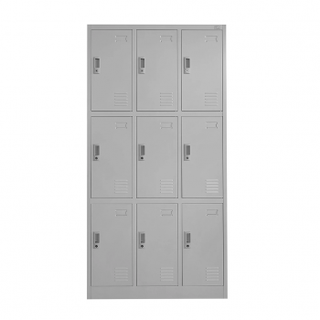 Wardrobe metal, with 9 doors, 90x45x185 RFG