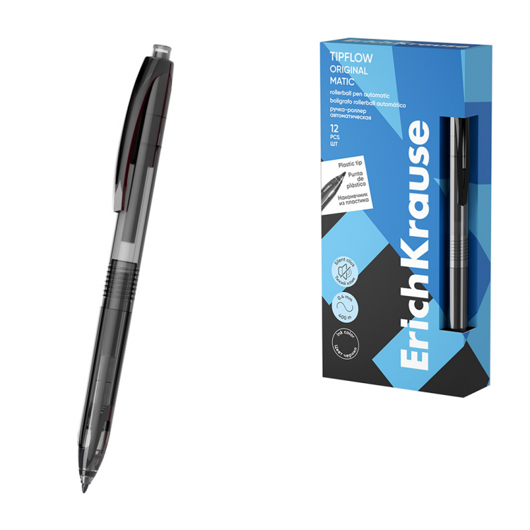 Retractable rollerball pen TipFlow Matic ErichKrause