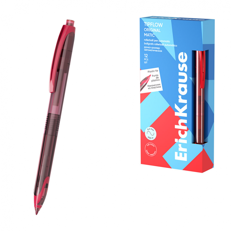 Retractable rollerball pen TipFlow Matic ErichKrause