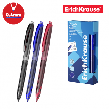 Retractable rollerball pen TipFlow Matic ErichKrause