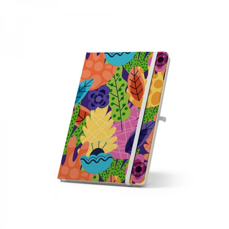 A5 notebook in rPET polyester, 80 lined sheets 100% recycled
