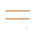 Graphite hexagonal pencil with eraser ErichKrause® Standard 101 Orange HB - Image 2