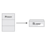 Коверт со десен прозор, 110х230мм - Image 2