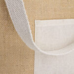 Торба со долга рачка 48x34x17.5см памучна и јута - Image 5