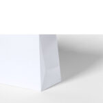 Recycled paper shopping bag with natural coloured twisted handles. 100g/m².220×230×90 mm - Image 3