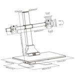 Lumi Stand for 2 monitors DWS10-T02, 13''-32'', black - Image 3