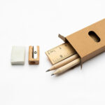 Еко дрвен сет моливи, гума, острилка, линијар - Image 5