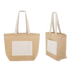 Торба со долга рачка 48x34x17.5см памучна и јута