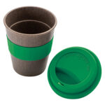 Bamboo mug with silicone lid and grip - Image 9
