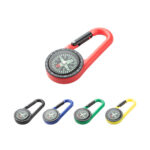 Plastic carabiner with compass