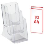 Leaflet dispenser 1/3A4 with 3-tiers