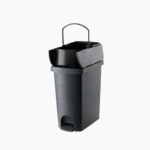 Planet Waste bin Pelican Slim, with pedal, 60 L, black - Image 2