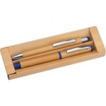 bamboo writing set, ballpoint and rollerball pen - Image 3