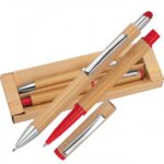 bamboo writing set, ballpoint and rollerball pen - Image 6