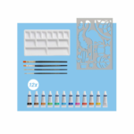 Темперни боици 1/18 Faber Castel, 5мл со шаблон - Image 3