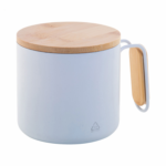 Еко чаша термос 300мл, бамбус капак, рец. инокс - Image 7