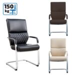 RFG Grande M Visitor Chair, eco-leather, black, 2 pcs. in a set
