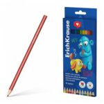 Plastic hexagonal color pencils Jolly 12 colors ErichKrause