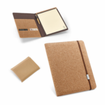A4 cork folder with a block of plain sheets SERPA