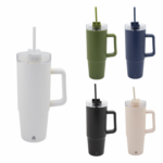 Recycled PP plastic insulated thermo mug 900 ml