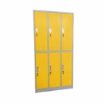 Wardrobe metal, with 6 doors, 90x45x185 RFG - Image 3